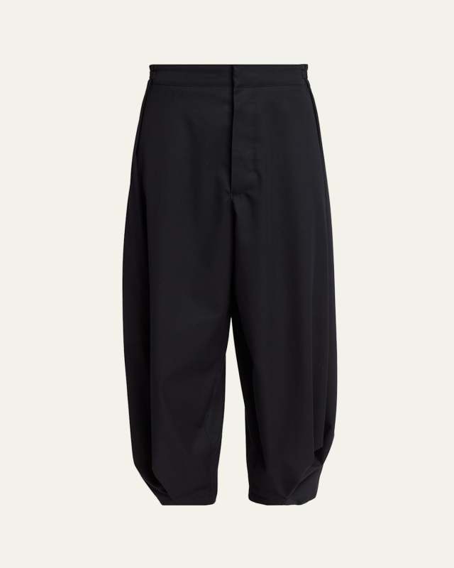 Balloon Wide-Leg Crop Trousers